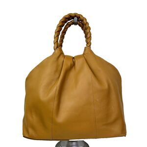 Vince Camuto Jordy Tote Braided Top Handle Crossbody Bag Desert Tan Leather